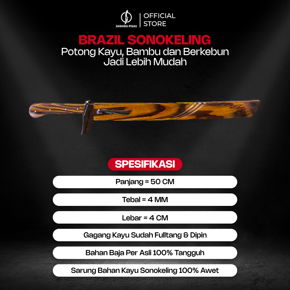 Jual Perkakas Golk Brazil Tramontina Machete Kebun Berkebun Panjang 50 ...