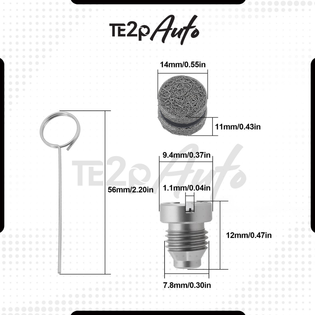 Jual Te2p Auto Mesh 3 Layer Lapis Orifice 1.1mm Kawat Pembersih Set ...