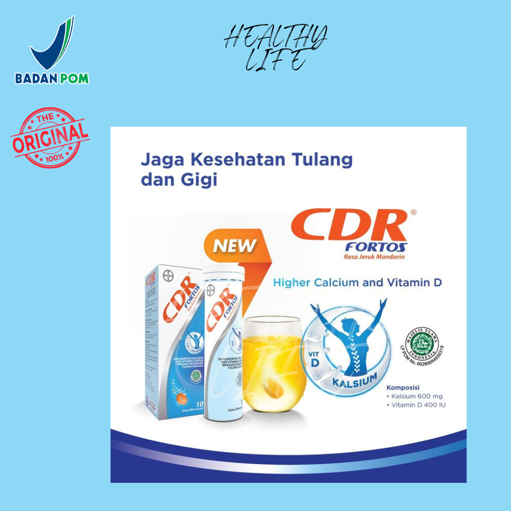 Jual CDR Fortos 10 tablet SUPLEMEN TULANG DAN GIGI | Shopee Indonesia