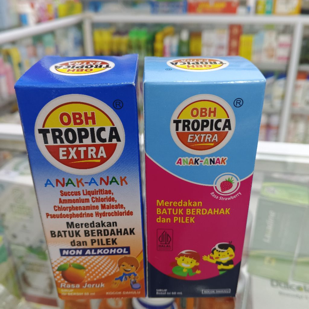 Jual OBH TROPICA EXTRA ANAK JERUK STRAWBERRY 60 ML Shopee Indonesia