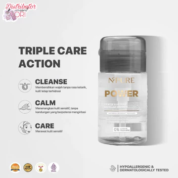 Npure Acne Power Clear Micellar Water Micellar Gentle Hydrate Micellar No Alcohol Sls Free Bpom