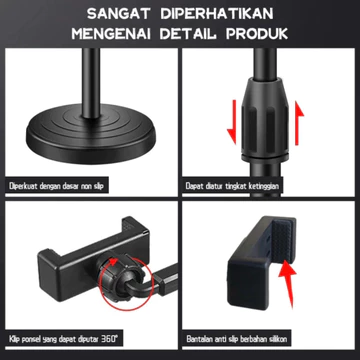 Miyato Lampu Ring 16cm Dan Stand Desktop Mode Double USB Dual 360 Lipat Live Streaming Tripod