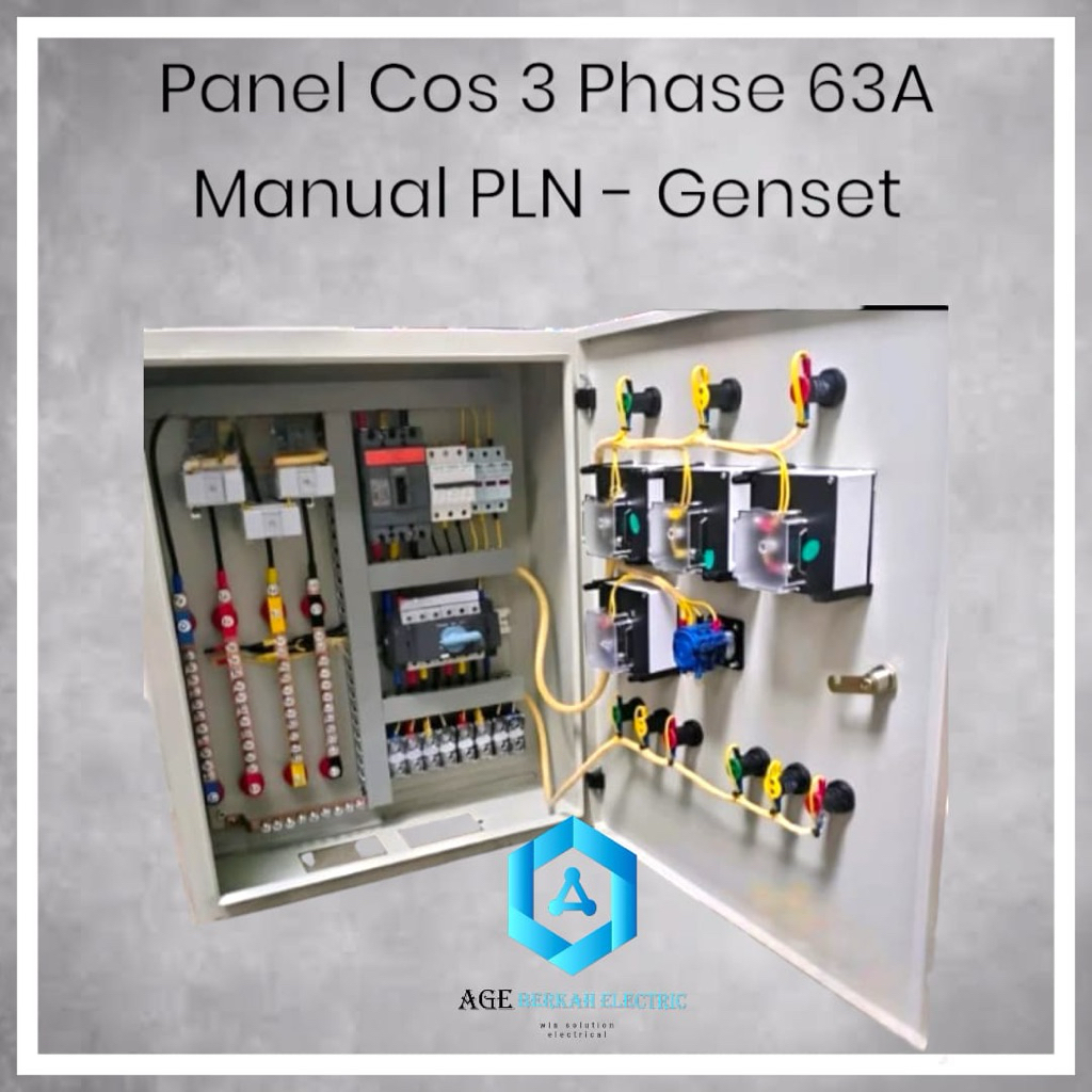 Jual PANEL COS 3phase 63a MANUAL PLN-GENSET | Shopee Indonesia