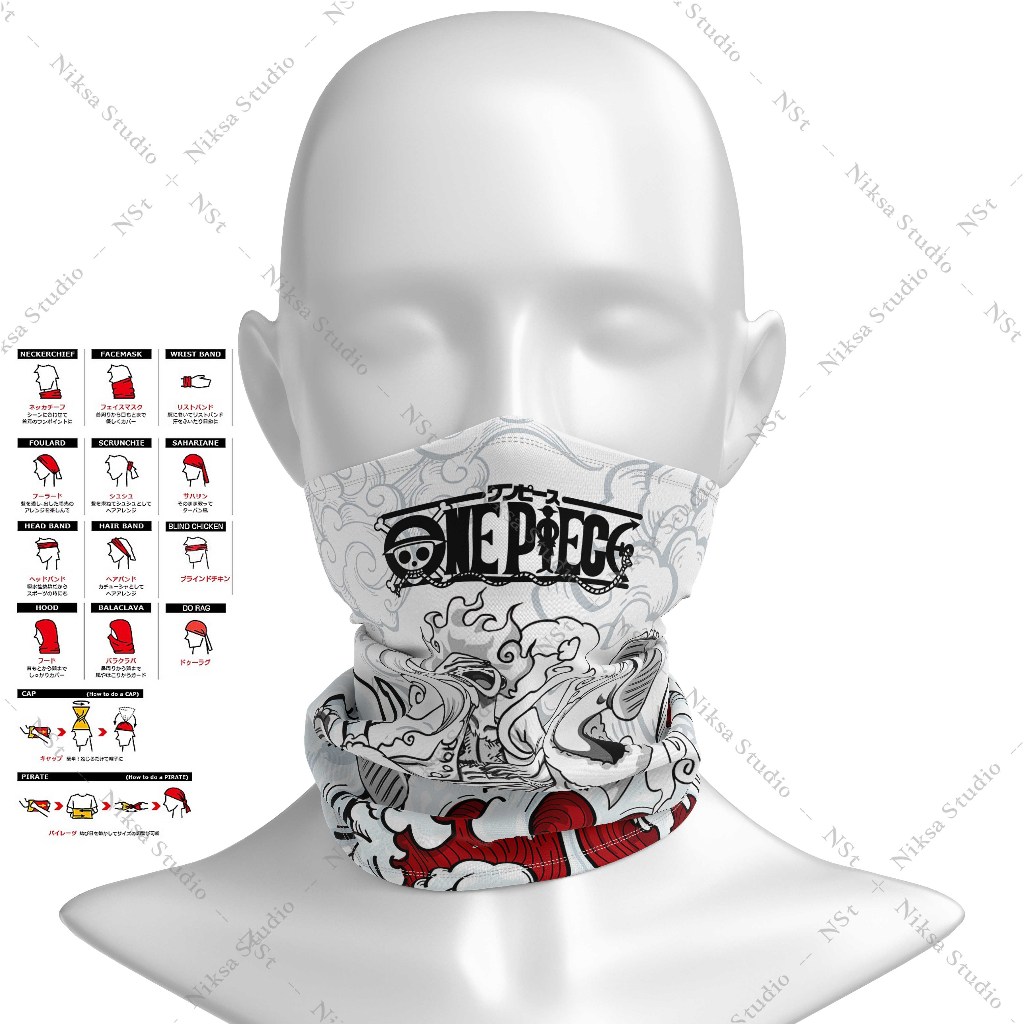 Jual Buff Custom One Piece Luffy Putih | Shopee Indonesia