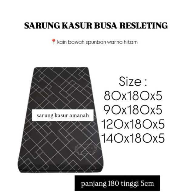 Jual ( promo 4) sarung kasur busa resleting bahan polymicro | Shopee ...