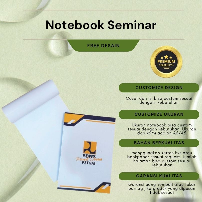 Jual Notebook Seminar Premium Quality Custom Desain & Ukuran | Shopee ...