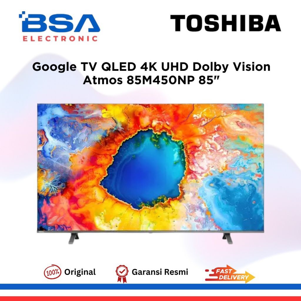 Jual Toshiba 85M450NP Android TV 85 Inch QLED UHD 4K M450 Series ...