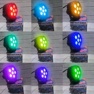Lampu PAR LED RGB Mitsuyama 6W Sensor Suara Mitsuyama Lampu Disco RGB 12 LED Remote Suara MS