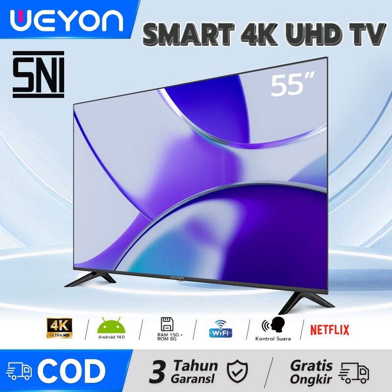 Jual WEYON TV Smart 55/65/50 inch TV Digital 4K UHD Android 11.0 - TV ...