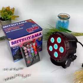 Lampu PAR LED RGB Mitsuyama 6W Sensor Suara Mitsuyama Lampu Disco RGB 12 LED Remote Suara MS