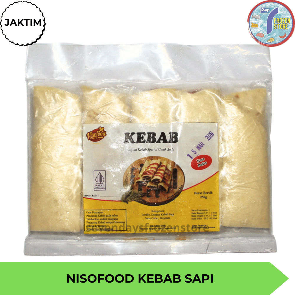 Jual Nisofood Kebab Sapi Mini Original Isi 5 Beku Frozen Berat 250 Gr ...