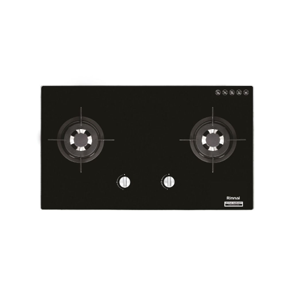 Jual Rinnai Kompor Tanam Kaca 2 Tangku RB-712N(GB) / Kompor Tanam ...