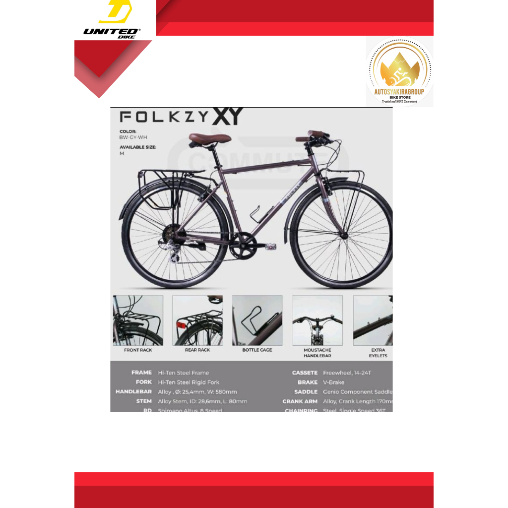 Jual Sepeda Touring Gravel Genio FOLKZY XY Terbaru Road Commuter Ready ...