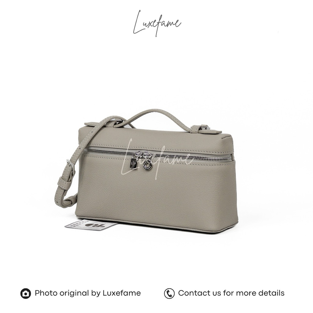 EXTRA POCKET L19 IN PINE GREEN CALFSKIN WITH SILVER HARDWARE main image 1