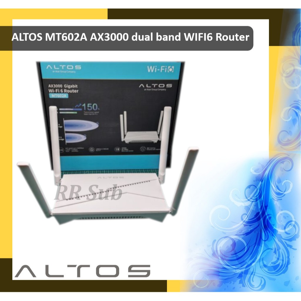 Jual Altos MT602A AX3000 dual band 5Ghz/2.4Ghz WIFI6 Gigabit Router up ...
