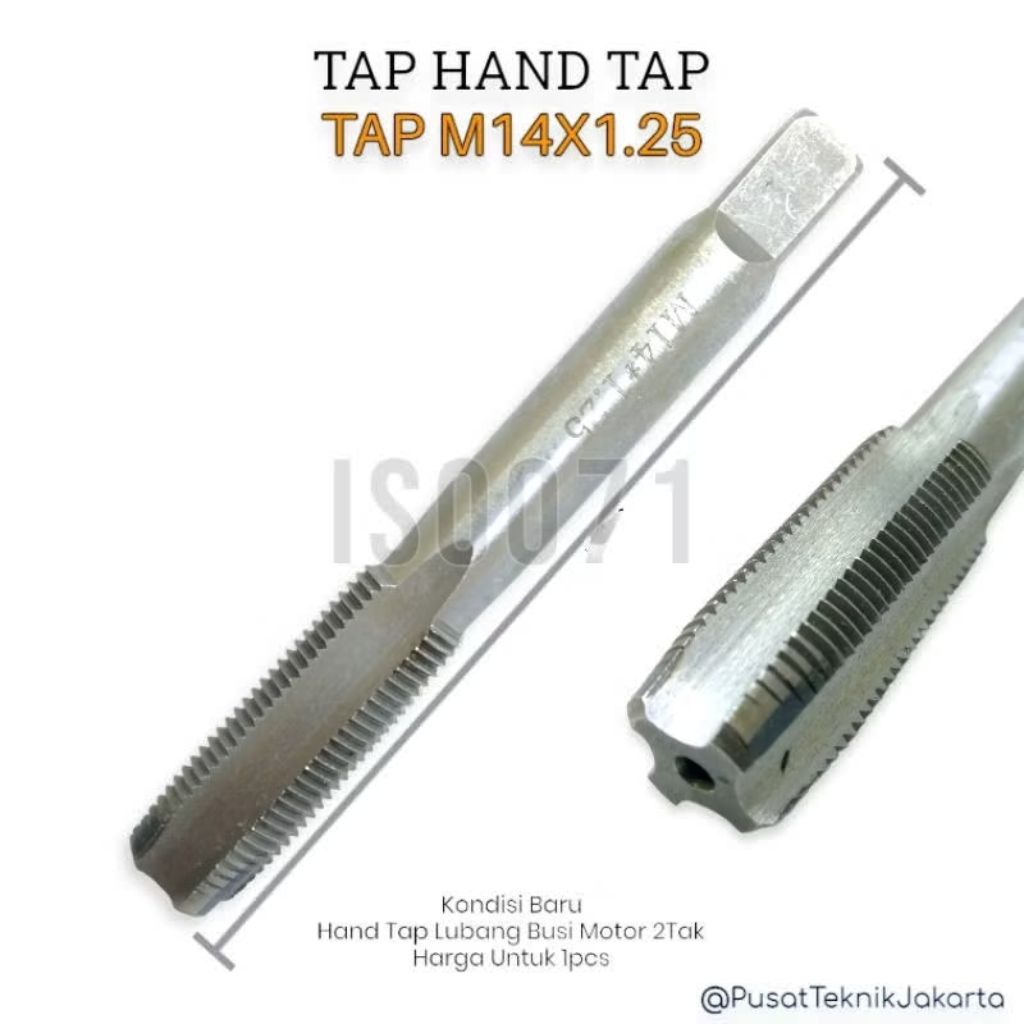 Jual Tap hand tap m14x1.25 tap lubang busi motor 2tak diesel dll ...