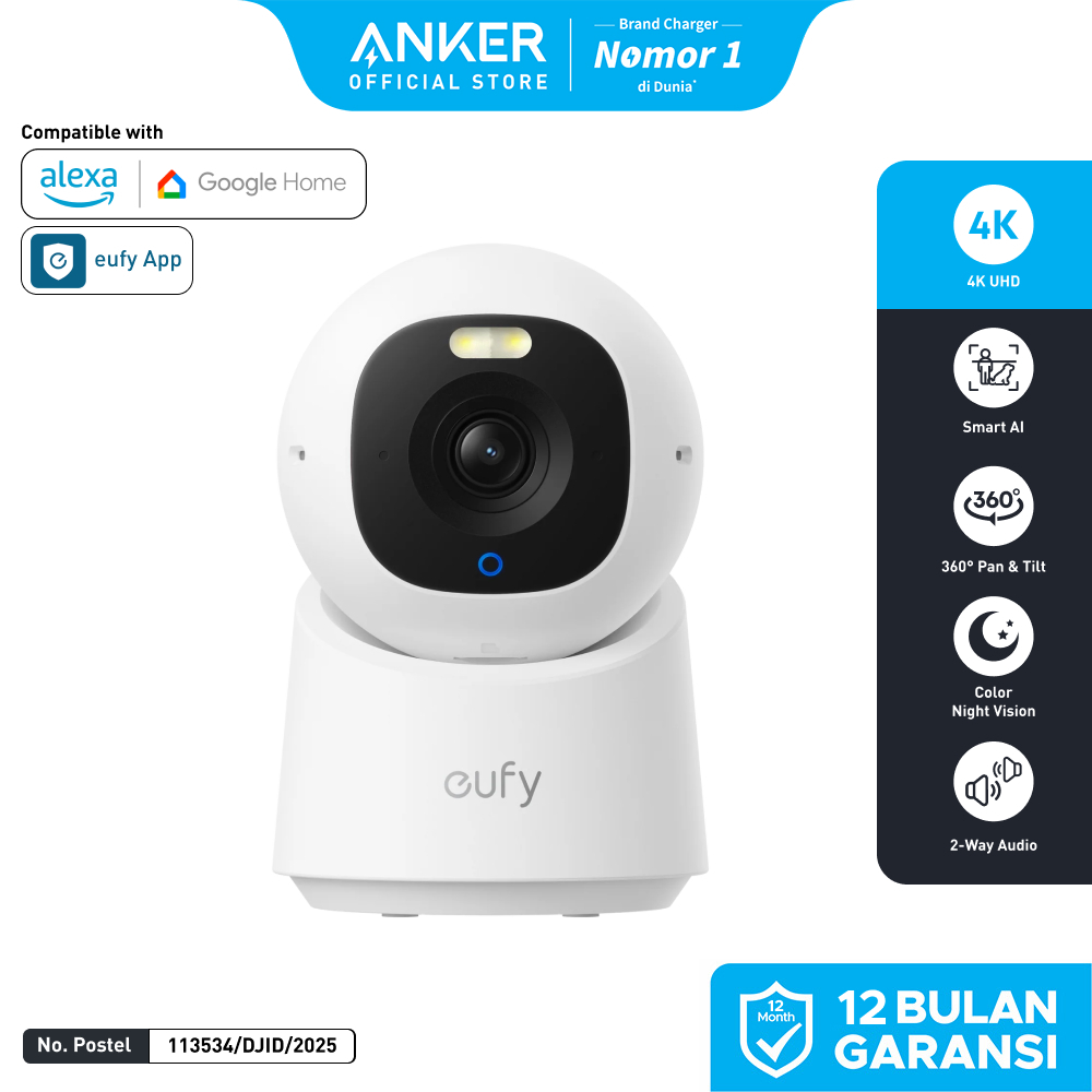 Jual Eufy Indoor Cam E30, Latest Generation, 4K UHD Security