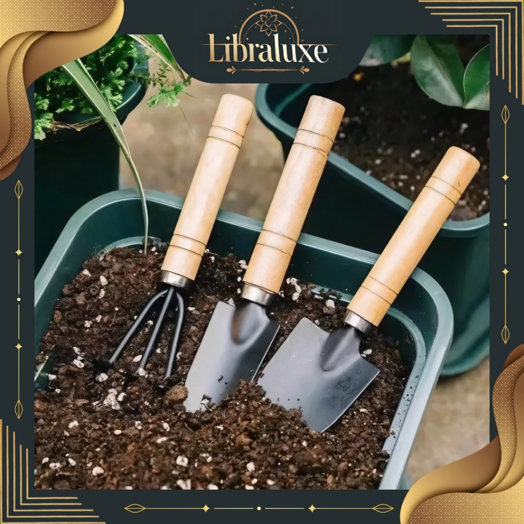Gardening Mini Murah Meriah 3 Set Garpu Sekop Cangkul Praktis Alat Berkebun Mini