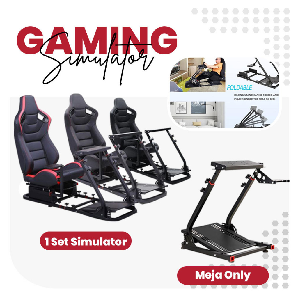 Jual Racing Simulator Kursi Gaming Meja Gaming Simulator Stand LCD ...