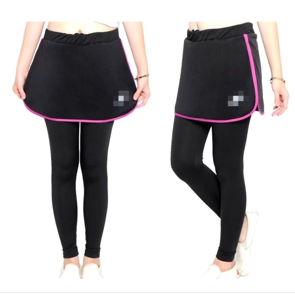 Jual rok senam sepeda olahraga lengging 2 in 1 wanita bahan tebal ...