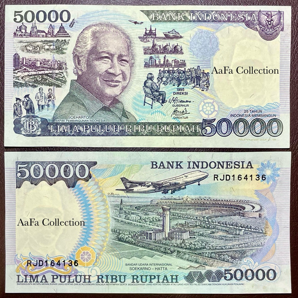Jual UANG KERTAS KUNO 50 RIBU SOEHARTO 1995 | Shopee Indonesia