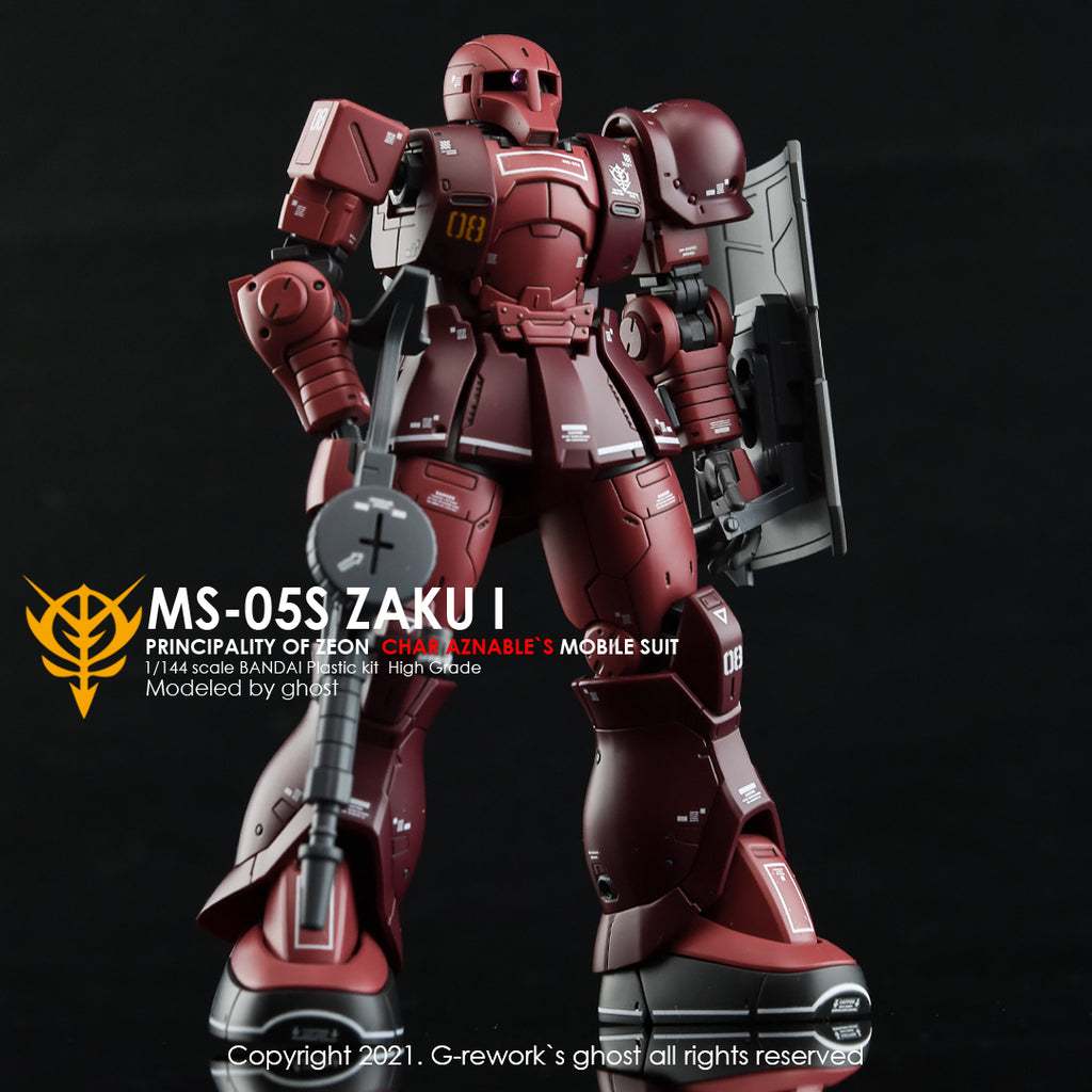Jual Water Slide Decal HG Char's Zaku I Char Aznable by G-rework ...