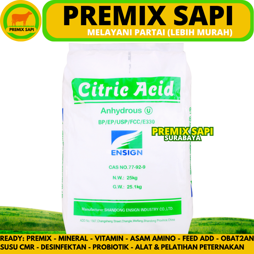 Jual CITRIC ACID ANHYDROUS - Citroen Sitrun Food grade Sitrun Makanan ...