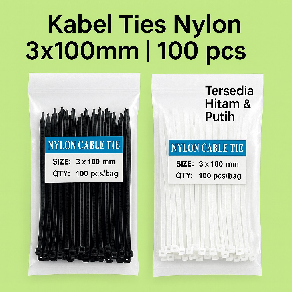 Jual Nylon Cable Tie Ties Kabel Ties 3 x 100 mm 3 x 200 mm Kabel Ikat ...