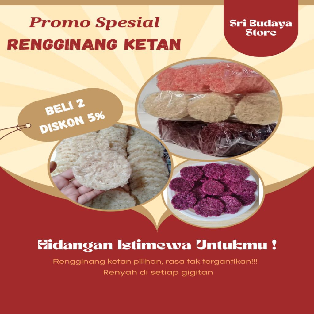 Jual Ranginang/Rengginang Mentah 30pcs/60pcs Ketan Asli Super Gurih ...