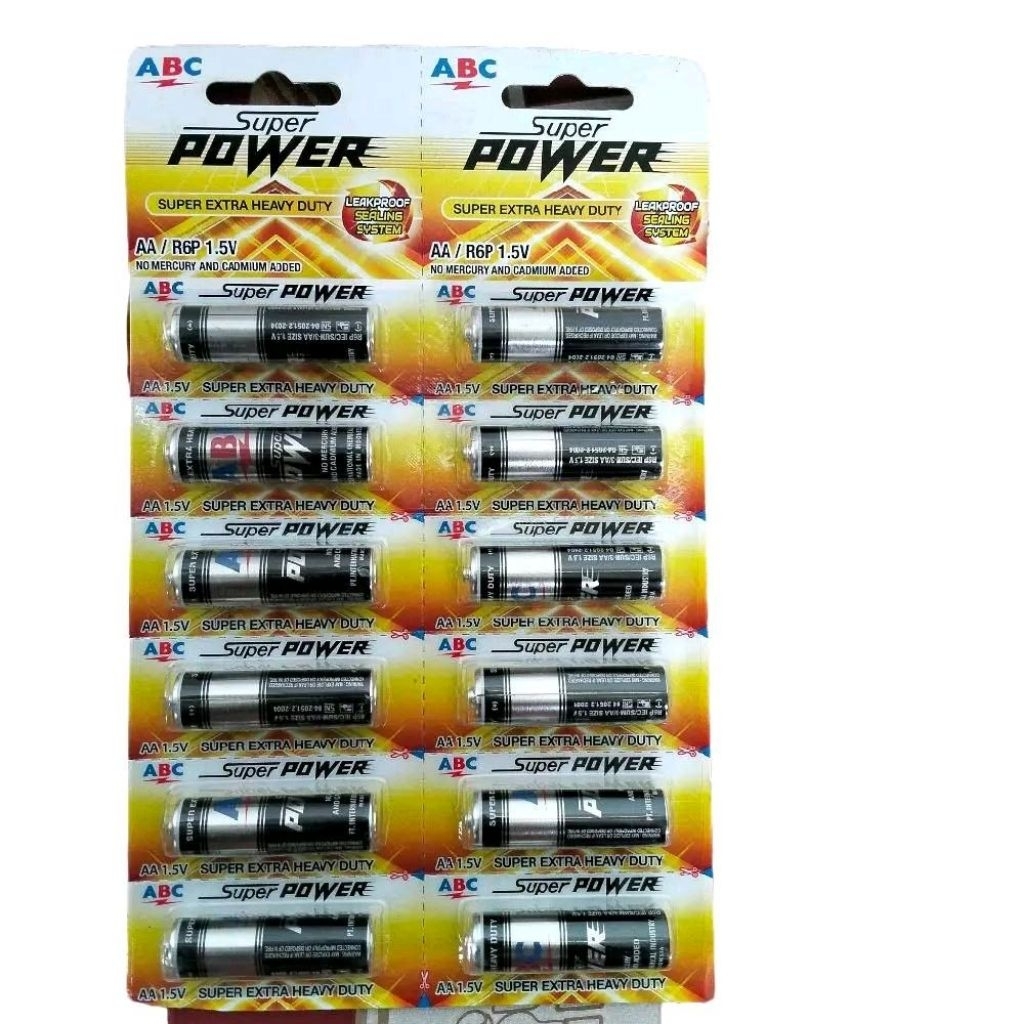 Jual [1 Renteng] Baterai ABC Super Power AA/R6 size 1.5 Volt | isi 12 ...