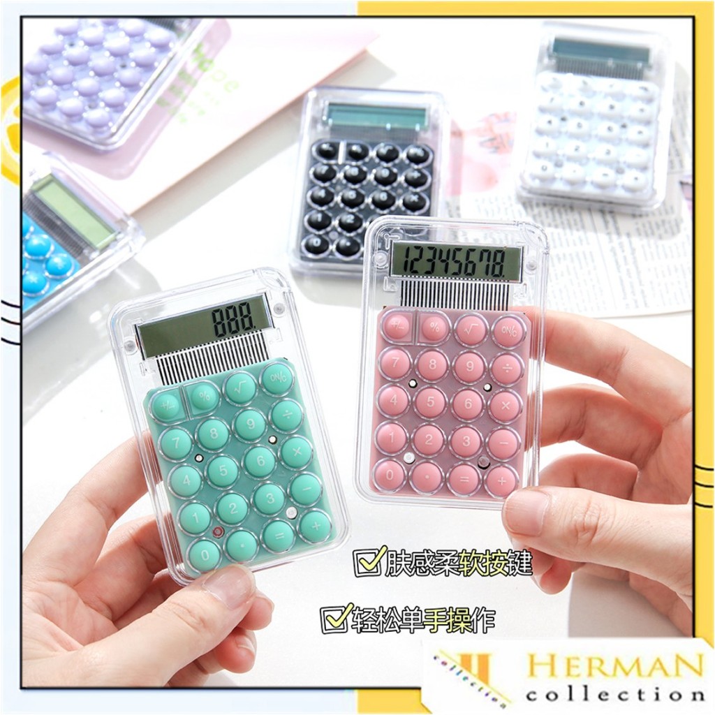 Jual HC Kalkulator Mini 3D Transparant Aesthetic Calculator Mini ...