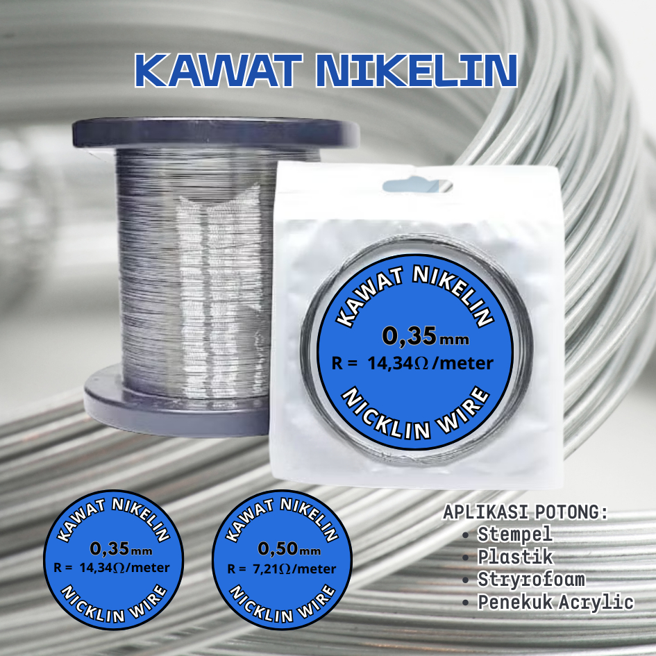 Jual KAWAT NIKELIN KAWAT NIKLIN KAWAT PEMANAS 0,35 MM 0,50 MM ORIGINAL ...