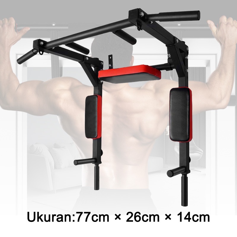 Jual Wall Mounted Pull Up Bar With More Stable 6-Hole Design/Wall