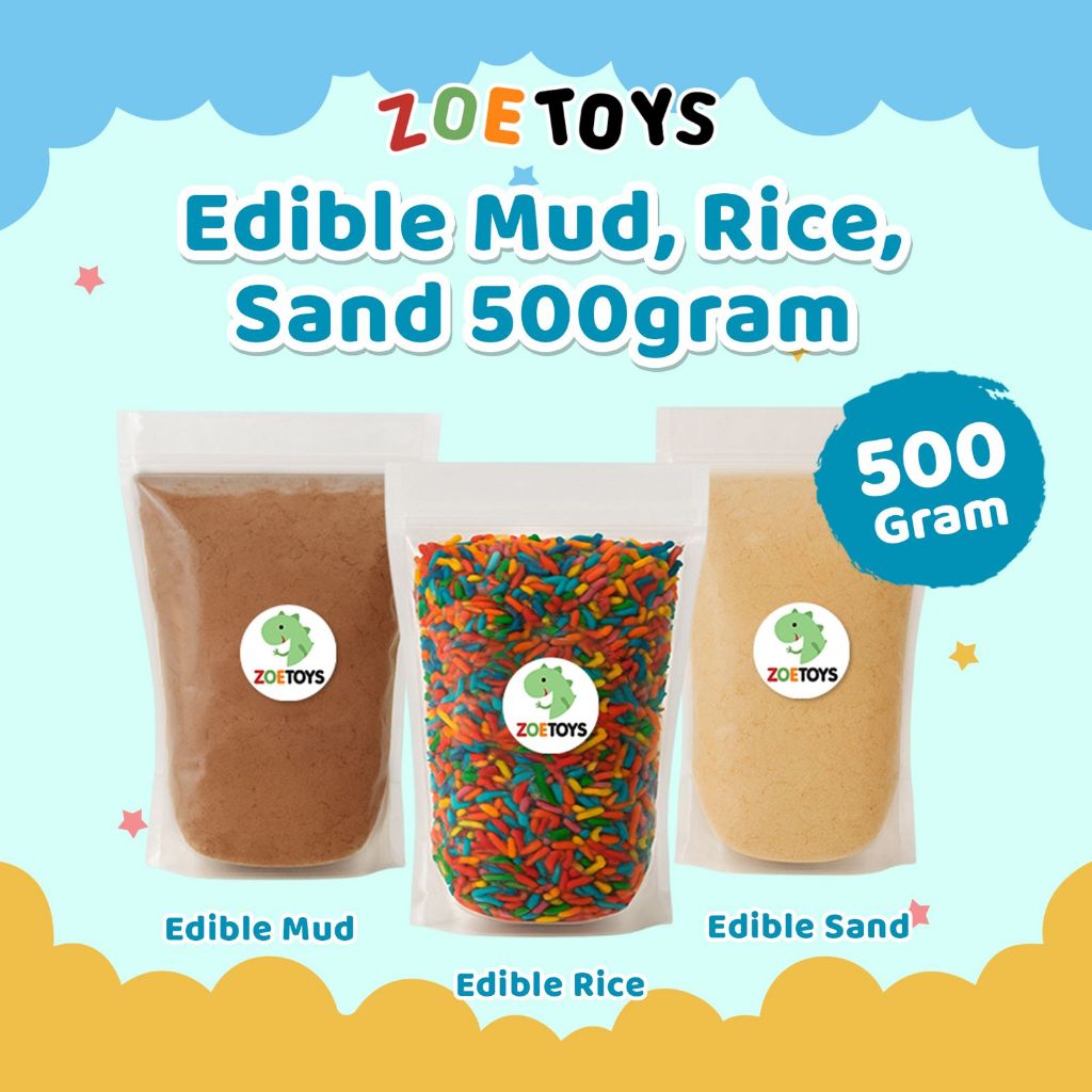 Jual Zoetoys Edible Sensory Play 500 gr | Sand, Rice & Mud Food Grade ...