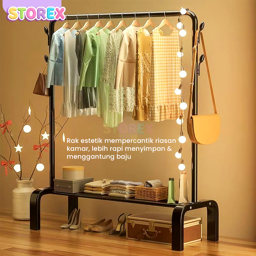 Jual Storex Stand Hanger Besi Premium Rak Gantungan Baju Berdiri ...