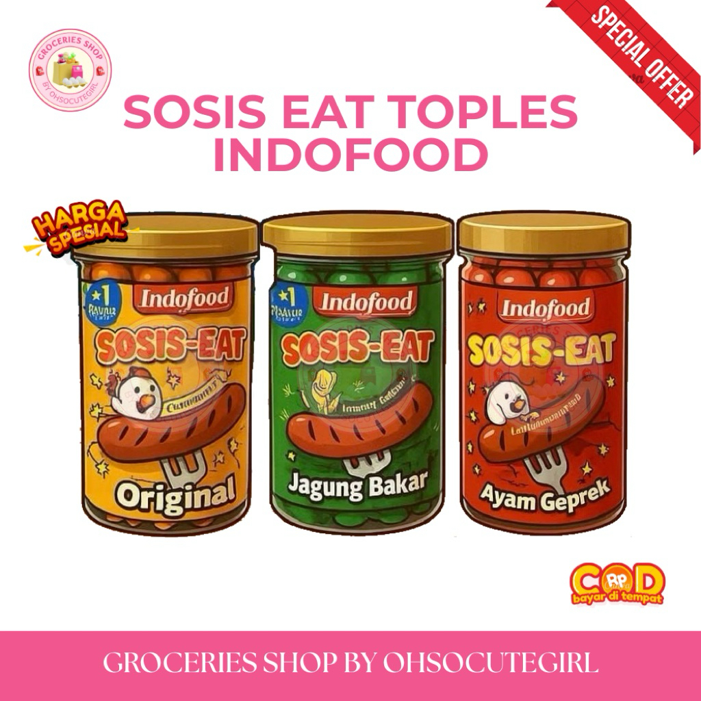 Jual [17 PCS] SOSIS EAT INDOFOOD RASA AYAM GEPREK ORIGINAL JAGUNG BAKAR ...