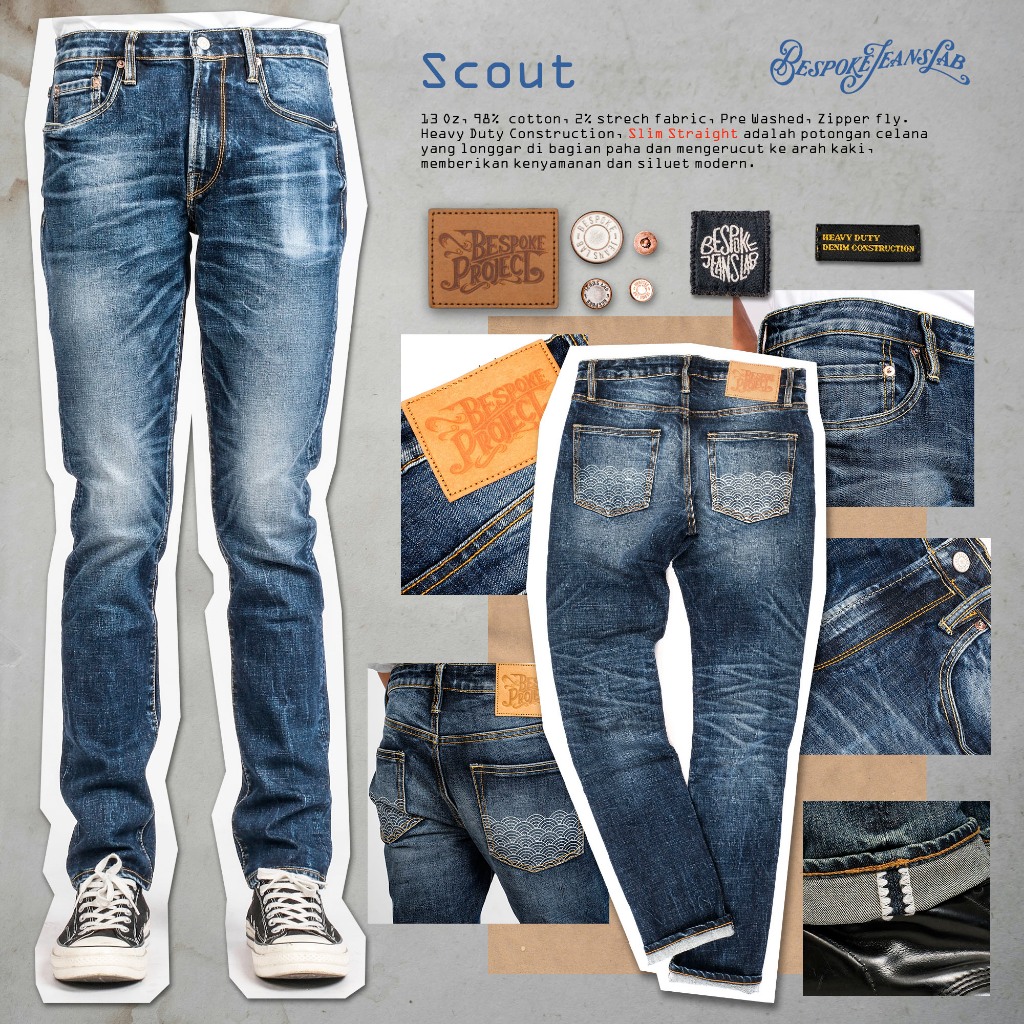 Jual Bespoke Project - Scout Denim Pants | Shopee Indonesia