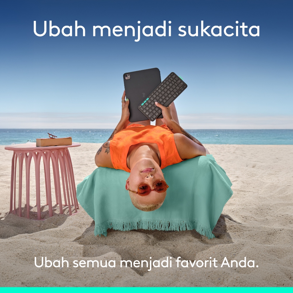 Logitech Flip Folio, Casing Keyboard untuk iPad Pro 13-inch (M4 & M5) & iPad Air 13-inch (M2, M3 & M4) – Casing Keyboard Bluetooth Pelindung & Dapat   (3)