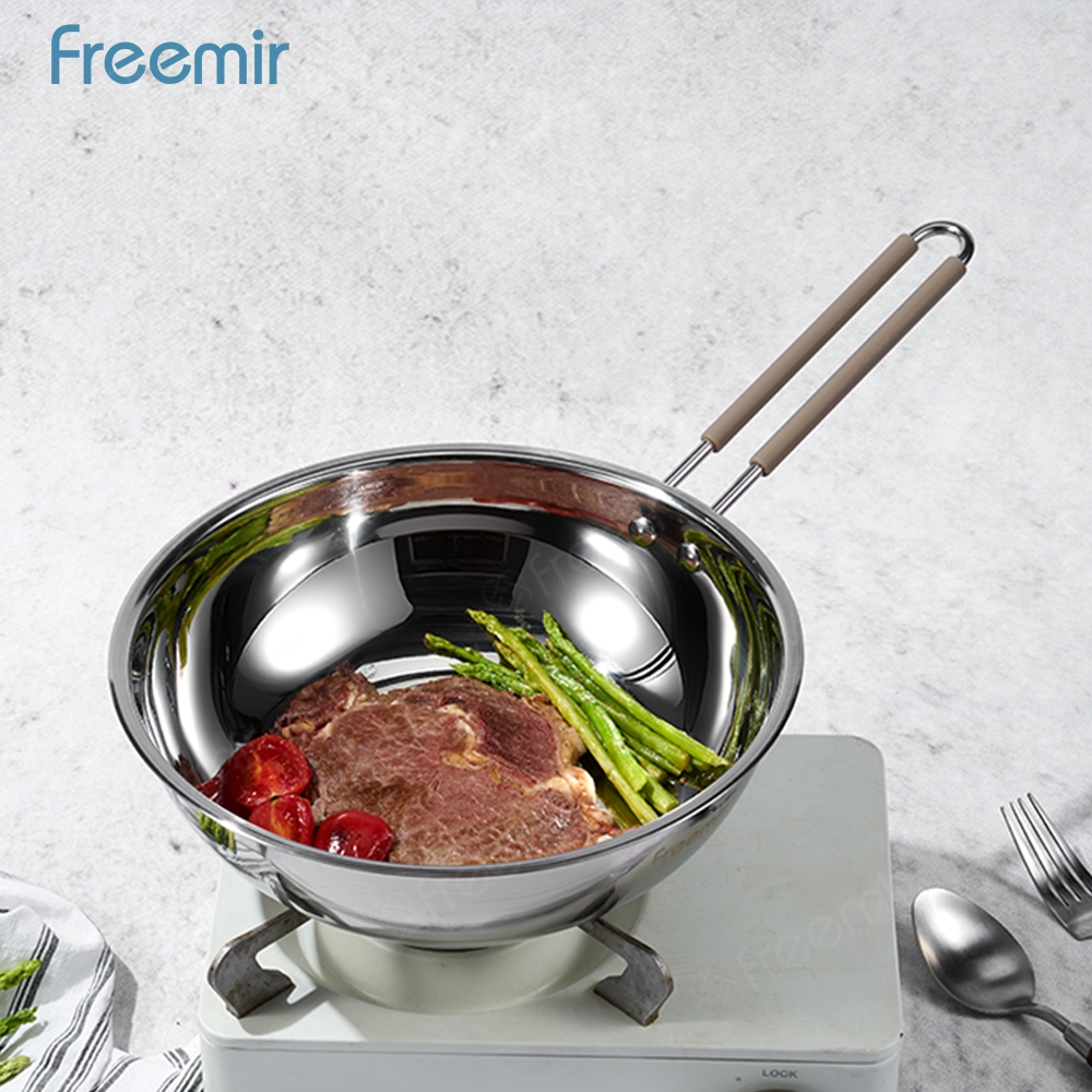 Jual [NEW] freemir original Wokpan Stainless 304 24cm Anti Karat Gagang ...