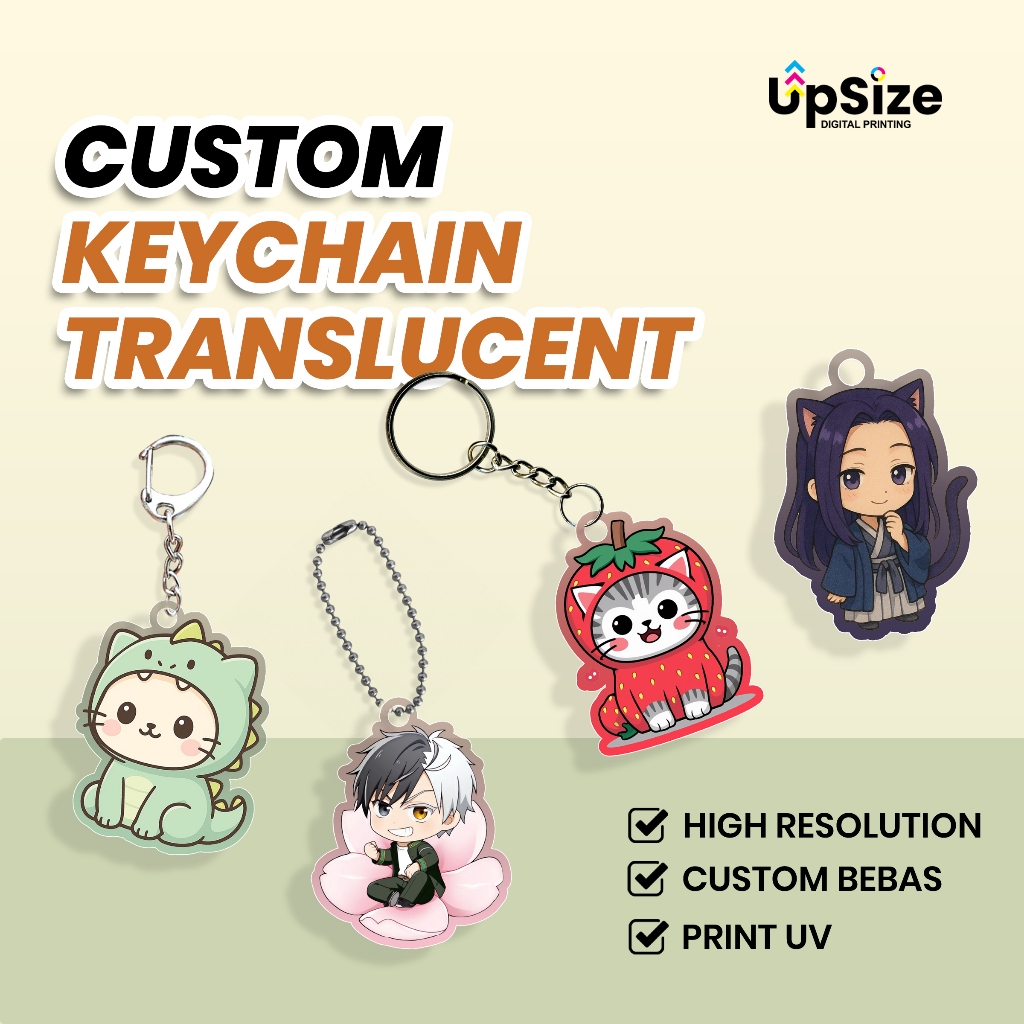 Jual Gantungan Kunci Acrylic Translucent Custom | Ganci Akrilik Gradasi ...