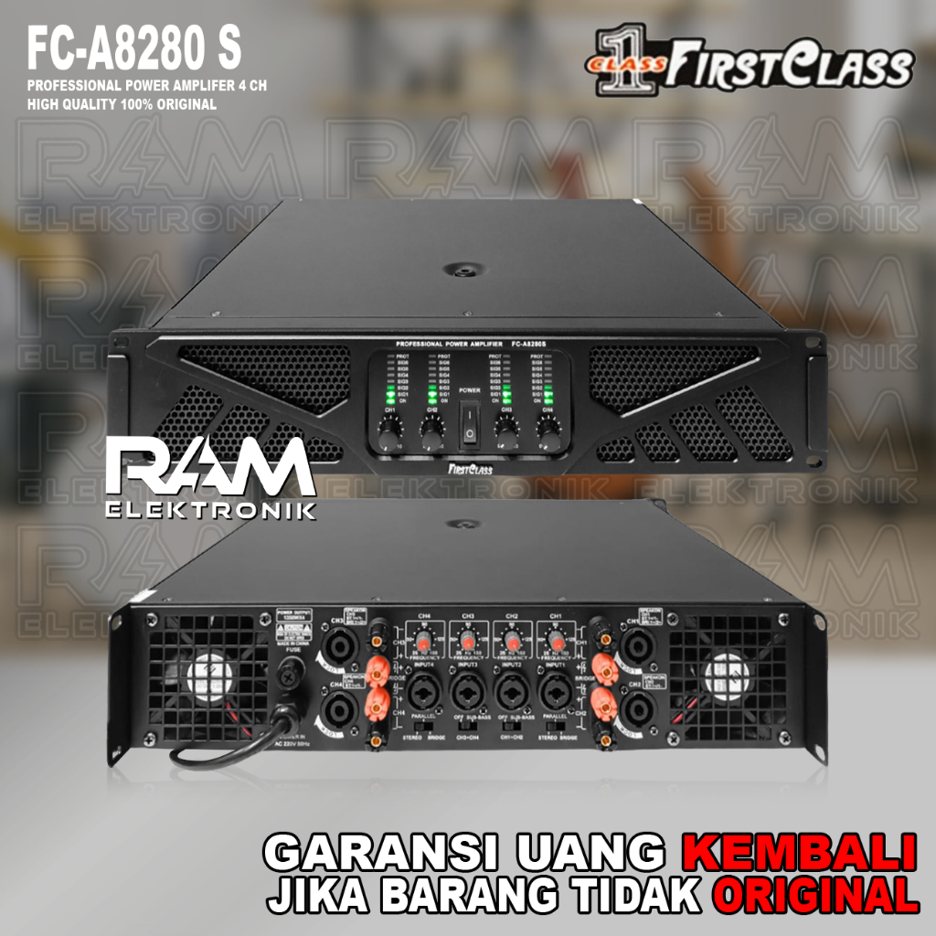 Jual Power Amplifier 4 Channel FIRSTCLASS FC A8280S | FC A8280 S ...