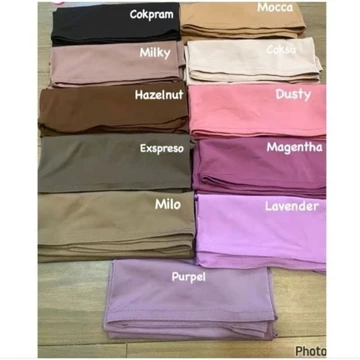 Hijab Jisoo Instan 2 In 1 Inner Instan All Size Fit To L Spandex Jersey Woven Label Fanza Hijab