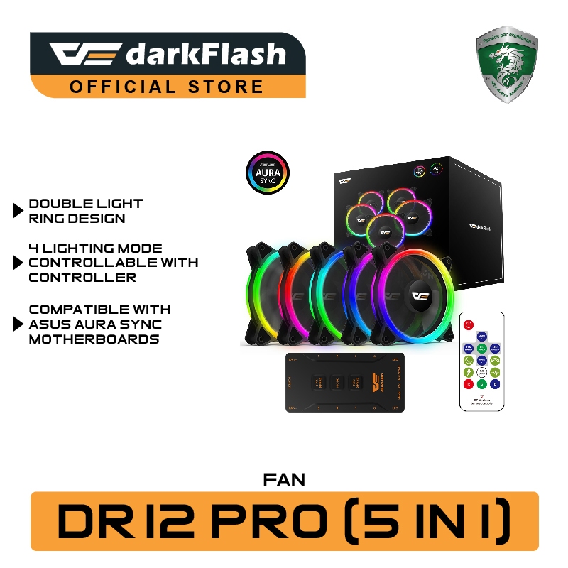 Jual darkFlash DR12 PRO A-RGB Fan [5 Fan] | Shopee Indonesia
