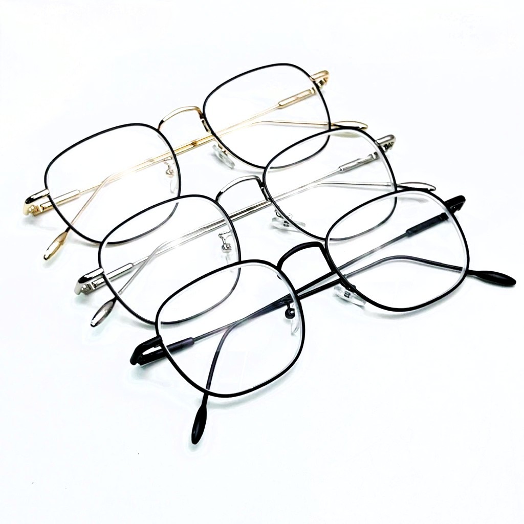 Jual Kacamata Frame Kotak Besi Premium Unisex Pria/Wanita Bisa (NORMAL ...