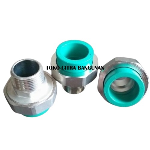 Jual Male Union Thread PPR DN 50 x 1 1/2 Inch Water Mur Drat Luar 50mm ...
