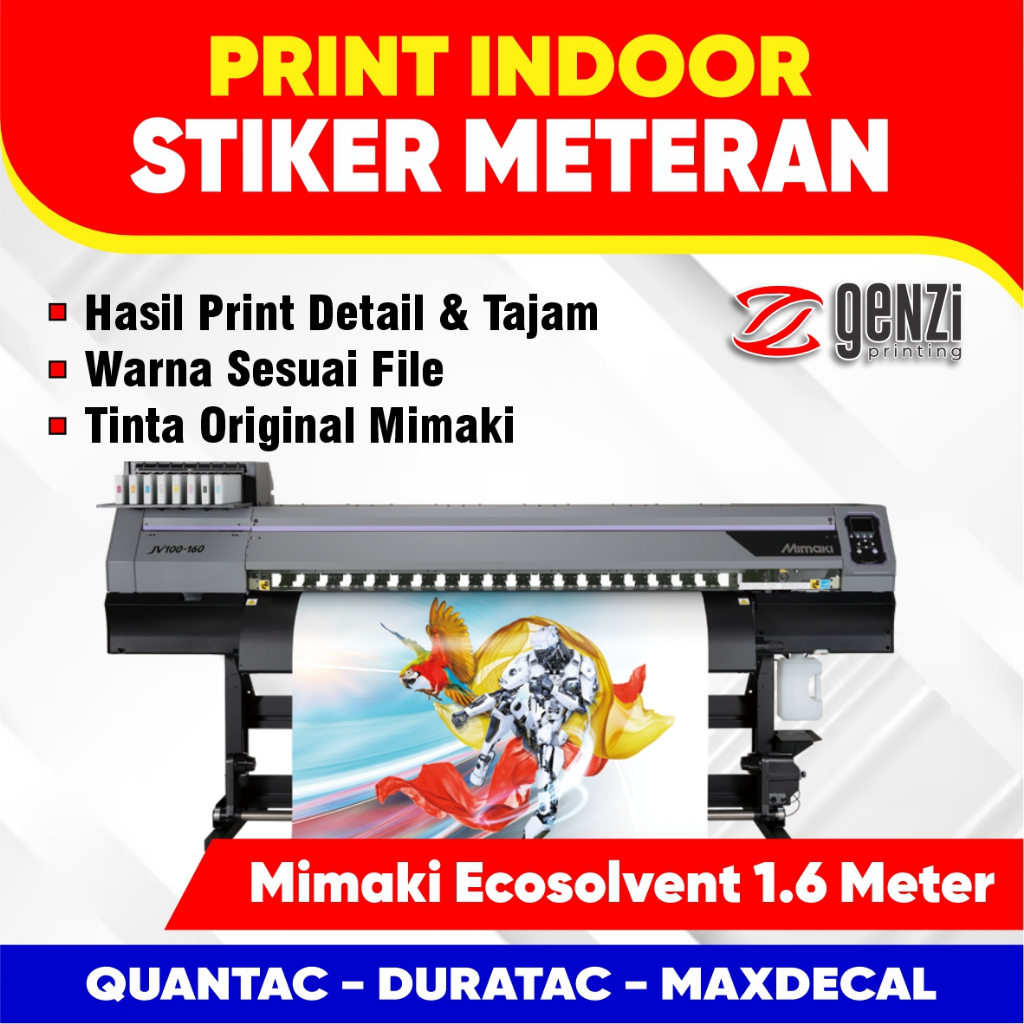Jual CETAK STIKER ECOSOLVENT QUANTAC DURATAC MAXDECAL STIKER LABEL ...