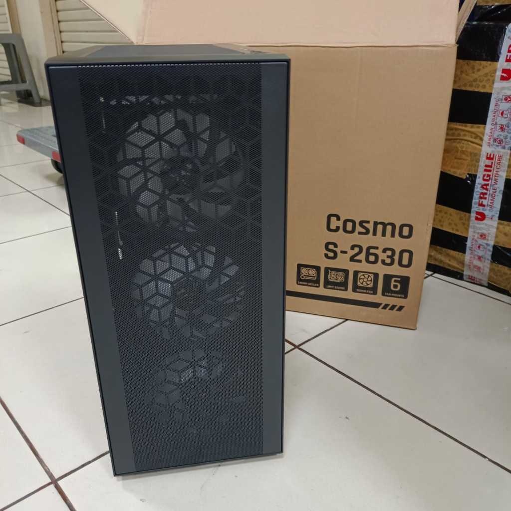 Jual PC Case Gaming Cubic Cosmo S-2630 ATX Include 4 Fan RGB | Shopee ...