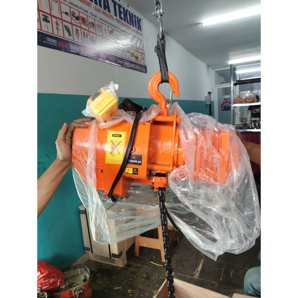 Jual ELECTRIC CHAIN HOIST 1 TON RANTAI 6 MTR, 12 MTR, 15 MTR 380V/ 3 ...