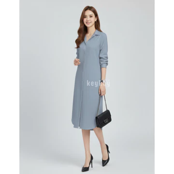 Key 0106 Dress ANASTASIA Size XL Wolfis Premium Dress Wanita Maxi Casual Hijabers Friendly