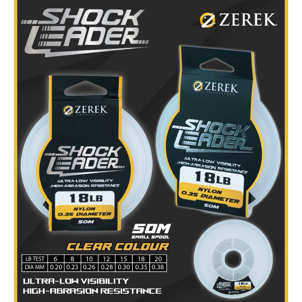 Jual Zerek SHOCK LEADER 50M Senar Pancing Premium Leader Low Visibility ...